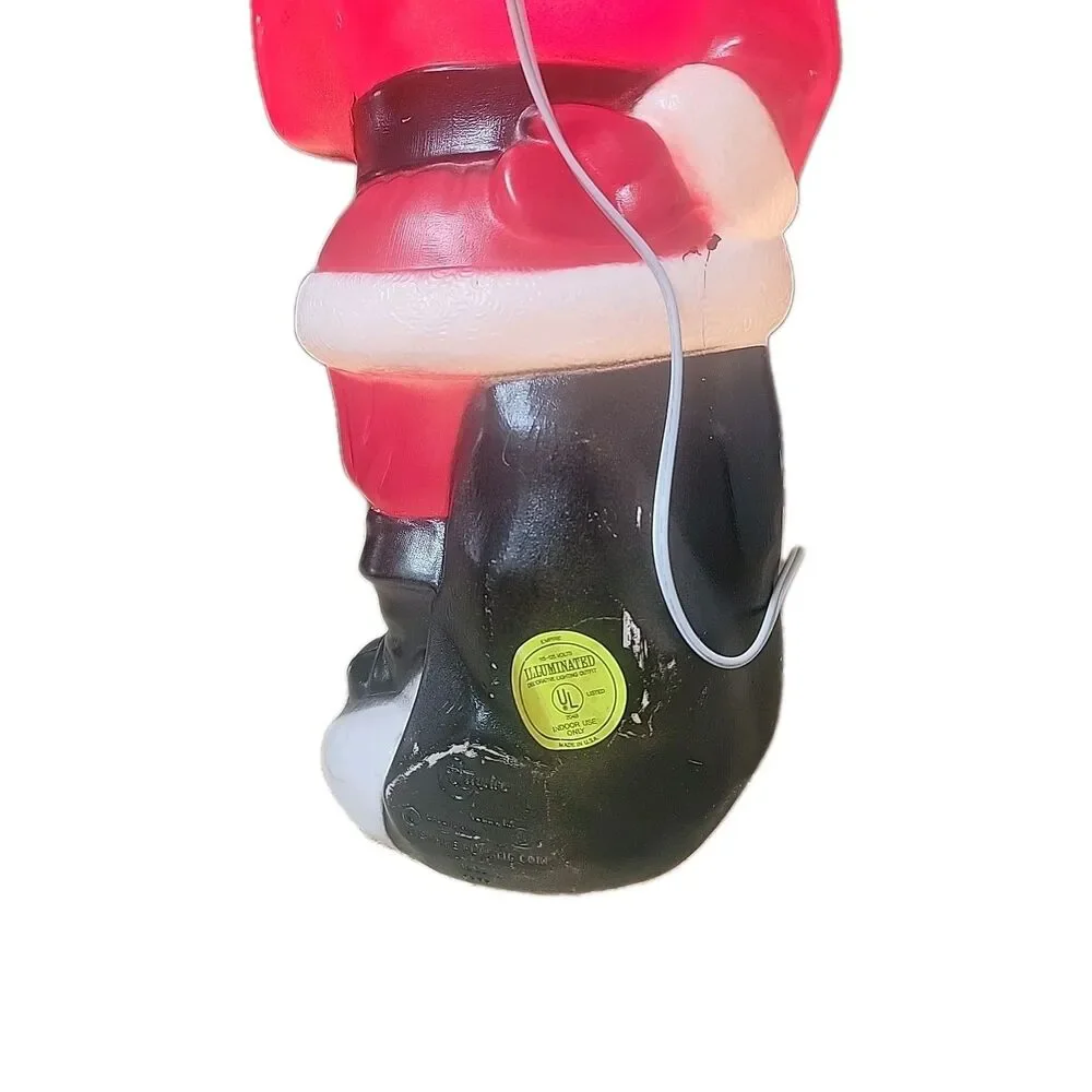Vintage 1969 Light-Up Santa Claus Blow Mold Christmas Decoration Empire USA 19